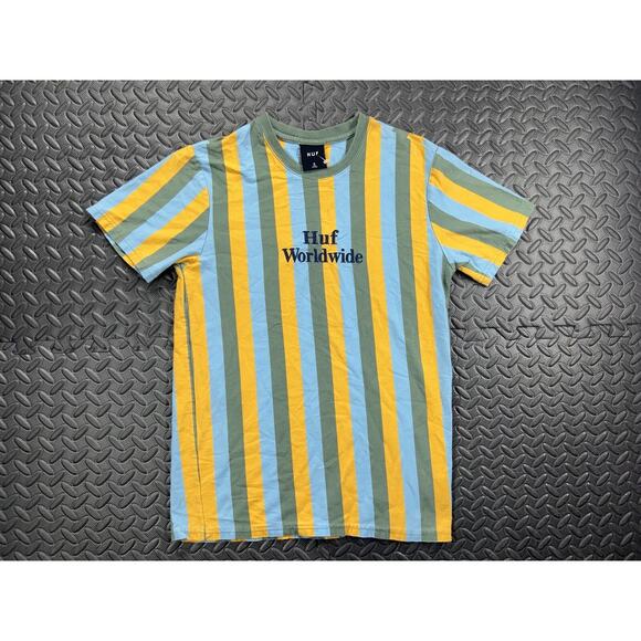 HUF Other - HUF Shirt Adult Small Striped Short Sleeve Worldwide Casual Outdoor Men's
